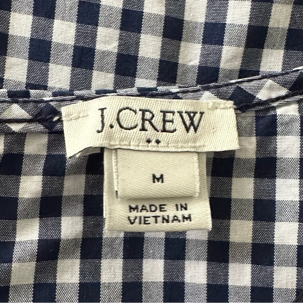 J. Crew Sleeveless Gingham Plaid Shirt